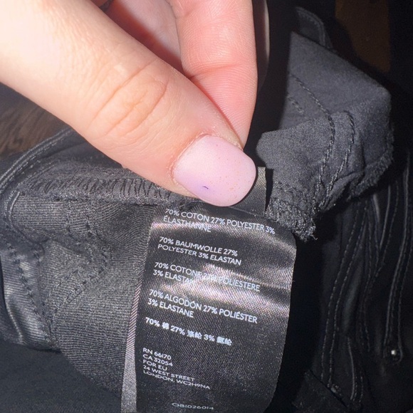 We The Free - Free People Boho Black Faux Leather Pants Size 29 - Picture 5 of 6